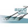 Digitus DisplayPort / HDMI kabel DisplayPort zásuvka, Zástrčka HDMI-A, USB-A zástrčka 2 m černá AK-330111-020-S 4K UHD, dvoužilový stíněný, flexibilní