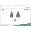Digitus USB kabel USB 3.2 Gen2, USB 3.2 Gen2x2, USB 3.2 Gen1 USB-C®, USB-C ® zástrčka 0.80 m černá flexibilní provedení, stíněný, s USB AK-300343-008-S