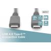 Digitus USB kabel USB 3.2 Gen2, USB 3.2 Gen2x2, USB 3.2 Gen1 USB-C®, USB-C ® zástrčka 0.80 m černá flexibilní provedení, stíněný, s USB AK-300343-008-S