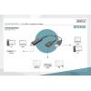 Digitus DisplayPort / HDMI / USB kabel DisplayPort zásuvka, Zástrčka HDMI-A, USB-A zástrčka 0.2 m černá AK-330101-002-S 4K UHD, dvoužilový stíněný, flexibilní