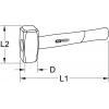 KS Tools 142.5125 1425125 kamenické kladivo 1360 g 260 mm DIN 6475 1 ks