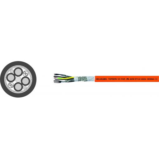 HELU TOPSERV® 121 75980 servo kabel 4 G 35 mm² + 4 x 1.50 mm², 50 m, oranžová