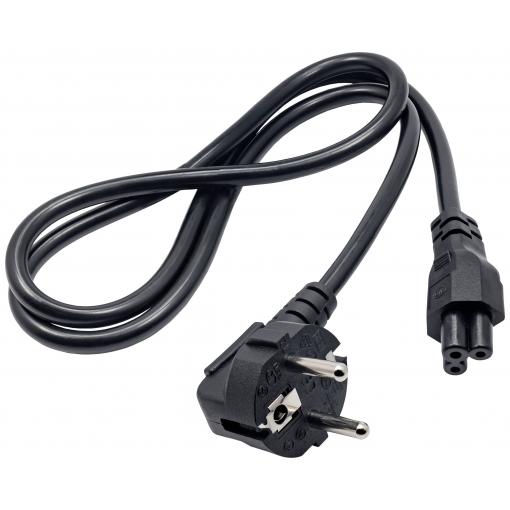 Akyga napájecí kabelový adaptér [1x zástrčka s ochranným kontaktem - 1x IEC C5 spojka] 1.00 m černá