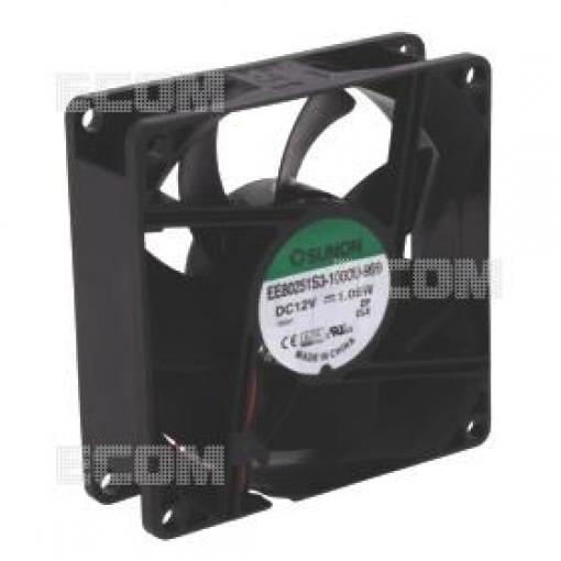 Ventilátor EE80251S3-1000U-999, 12 V DC, 80 × 80 × 25 mm