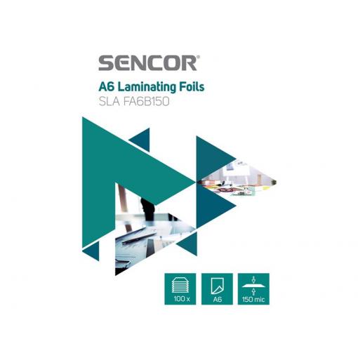 Fólie laminovací SENCOR SLA FA6B150 A6 150mic 100ks