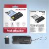 Čtečka karet AXAGON CRE-SMP2A, USB-A/USB-C, Smart Card + SD/microSD/SIM