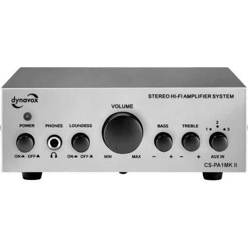 Dynavox stereo zesilovač x stříbrná
