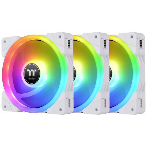 Thermaltake CL-F161-PL12SW-A PC větrák s krytem bílá, transparentní, RGB (š x v x h) 120 x 120 x 25 mm vč. ovládání RGB osvětlení