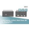 Digitus DS-12862 2 porty přepínač KVM DisplayPort 3840 x 2160 Pixel
