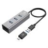 GrauGear G-HUB4-AC USB Hub 4 porty USB-A USB 3.0 5 GBit/s s konektorem USB C vícebarevná G-HUB4-AC