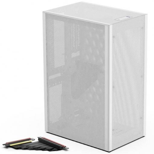 Ssupd Ssupd Meshlicious Full Mesh PCIE 4.0 Edition Mini-ITX Gehäuse - weiß mini tower pouzdro, herní pouzdro