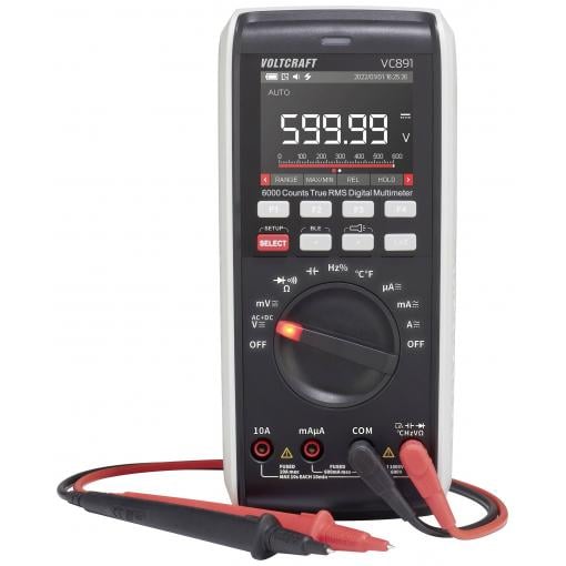 VOLTCRAFT VC891 multimetr Kalibrováno dle (ISO) digitální datalogger, LoZ CAT III 1000 V, CAT IV 600 V Displej (counts): 60000