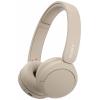 Sony WH-CH520 Headset otevřená (On Ear) Bluetooth® stereo béžová Redukce šumu mikrofonu Indikátor nabití, headset, personalizace zvuku, regulace hlasitosti,