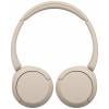 Sony WH-CH520 Headset otevřená (On Ear) Bluetooth® stereo béžová Redukce šumu mikrofonu Indikátor nabití, headset, personalizace zvuku, regulace hlasitosti,