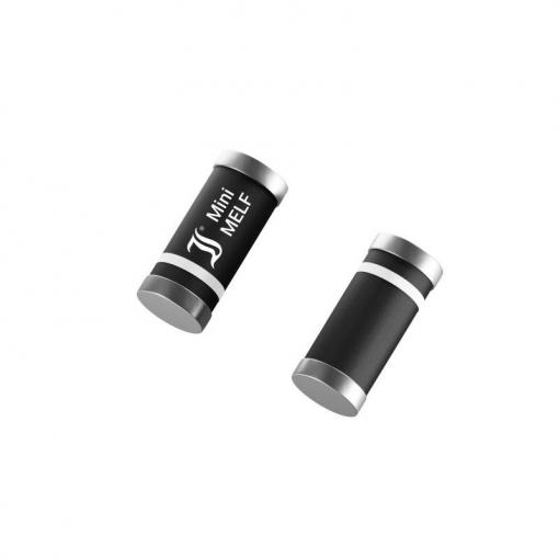 Diotec dioda Z ZMD5.1 Typ pouzdra (polovodiče) DO-213AA Zenerovo napětí 5.10 V Výkon Pmax 1 W Závěrné napětí U(R) 1 V