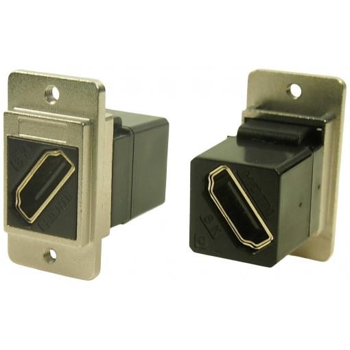 Cliff CP30788M3 HDMI adaptér zásuvka, vestavná niklová, černá 1 ks