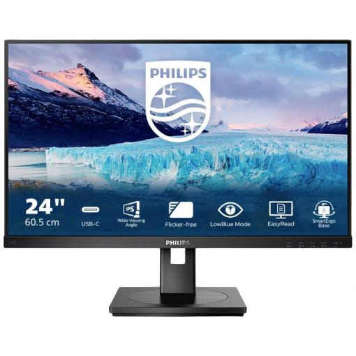 Philips Monitore 243S1/00 LED monitor 60.5 cm (23.8 palec)1920 x 1080 Pixel, 16:9, 4 ms, IPS LCD