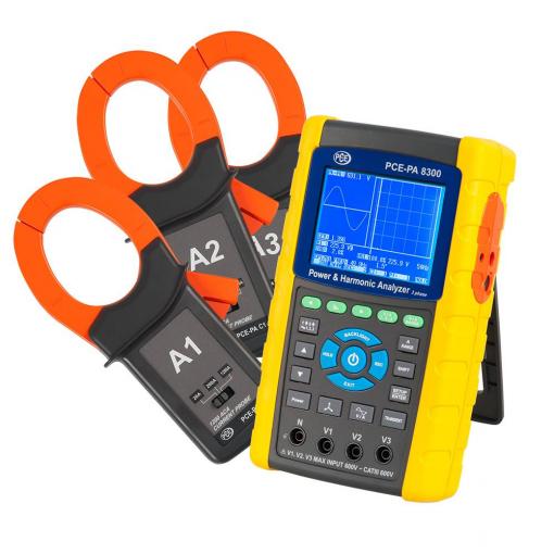 PCE Instruments PCE-PA 8300-2 digitální proudové kleště, datalogger, grafický displej, CAT III 600 V