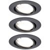 Paulmann 92465 LED vestavné svítidlo, LED, 14.7 W, černá (matná), sada 3 ks