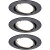 Paulmann 92465 LED vestavné svítidlo, LED, 14.7 W, černá (matná), sada 3 ks