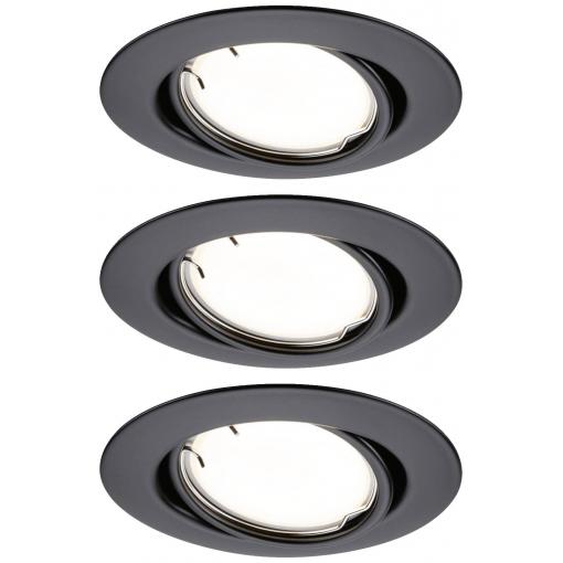 Paulmann 92465 LED vestavné svítidlo, LED, 14.7 W, černá (matná), sada 3 ks