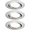 Paulmann 92464 LED vestavné svítidlo, LED, 14.7 W, železo (kartáčované), sada 3 ks