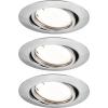 Paulmann 92464 LED vestavné svítidlo, LED, 14.7 W, železo (kartáčované), sada 3 ks