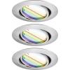 Paulmann 92467 LED vestavné svítidlo, LED, 14.7 W, železo (kartáčované), sada 3 ks