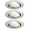 Paulmann 92467 LED vestavné svítidlo, LED, 14.7 W, železo (kartáčované), sada 3 ks