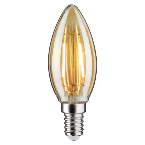 Paulmann 330028740 LED Energetická třída (EEK2021) G (A - G) E14 svíčkový tvar 2 W zlatá (Ø x v) 35 mm x 98 mm 1 ks