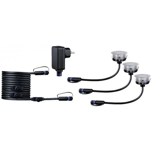Paulmann 94752 Osvětlovací systém Plug&Shine LED vestavná svítidla LED 6 W teplá bílá nerezová ocel