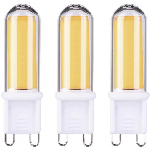 Paulmann 29045 LED Energetická třída (EEK2021) F (A - G) G9 pinová objímka 4.6 W teplá bílá (Ø x v) 18 mm x 58 mm 3 ks