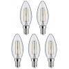Paulmann 29094 LED Energetická třída (EEK2021) F (A - G) E14 svíčkový tvar 4.8 W teplá bílá (Ø x v) 35 mm x 98 mm 5 ks