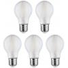 Paulmann 29090 LED Energetická třída (EEK2021) E (A - G) E27 klasická žárovka 7 W teplá bílá (Ø x v) 60 mm x 106 mm 5 ks