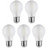 Paulmann 29091 LED Energetická třída (EEK2021) E (A - G) E27 klasická žárovka 7 W neutrální bílá (Ø x v) 60 mm x 106 mm 5 ks