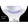 TOOLCRAFT TO-8194404 Svorková lupa s UV LED osvětlením zvětšení=1.75 x, 4.75 x 13.3 cm Třída energetické účinnosti 2021 F (A - G)