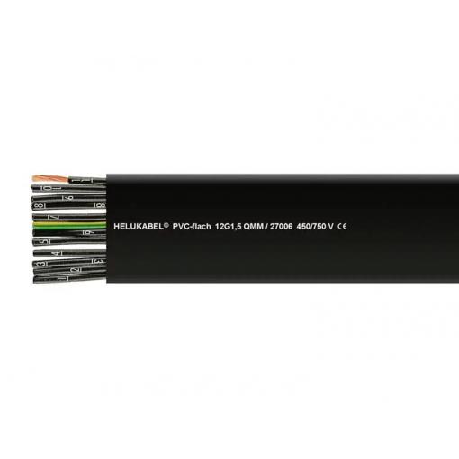 HELU 27009-100 plochý kabel 7 G 2.5 mm², 100 m, černá
