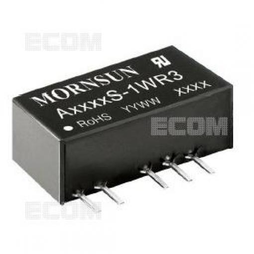 DC/DC měnič A2424S-1WR3, ±24 V / 21 mA, izolovaný, SIP7