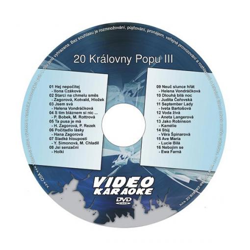 Karaoke DVD KRÁLOVNY POPU III