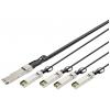 Digitus DN-81322 optické vlákno / SFP+ optické vlákno, PC kabel 2 m černá [1x QSFP+ - 4x SFP+ ]