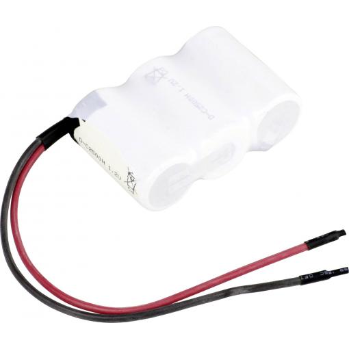 Mexcel Reihe F1x3 Akupack 3 x Malé mono s kabelem, Flat-Top Ni-Cd 3.6 V 2500 mAh