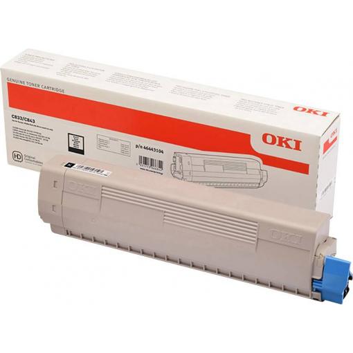 OKI Toner C833 C843 originál černá 10000 Seiten 46443104