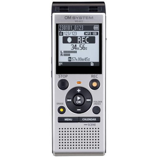 OM System WS-882 digitální diktafon Maximální čas nahrávání 1040 h stříbrná