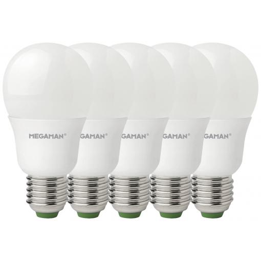 Megaman MM21963 LED Energetická třída (EEK2021) F (A - G) E27 klasická žárovka 8.6 W = 60 W teplá bílá (Ø x d) 60 mm x 109 mm 5 ks