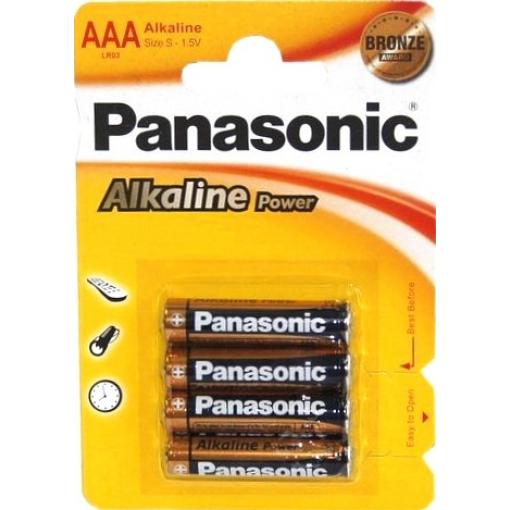 Baterie Panasonic Power AAA/R03, 1,5 V, alkalické, 4 ks, blistr