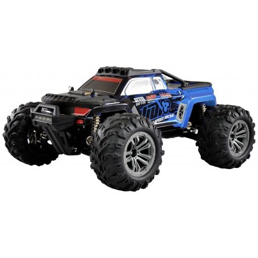 Amewi Daphoenodon modrá komutátorový 1:12 RC model auta elektrický monster truck 4WD (4x4) RtR 2,4 GHz vč. akumulátorů a nabíječky , se světelným efektem