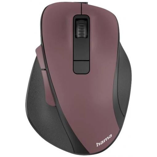 Hama optická ergonomická myš, přenos bezdrátový, 6 tlačítko, 1600 dpi, bordó
