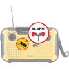 Schwaiger RADK0001 outdoorové rádio, FM, AM, FM, Ruční klika, Solární panel, voděodolné, nárazuvzdorné, stolní lampa, žlutá, černá