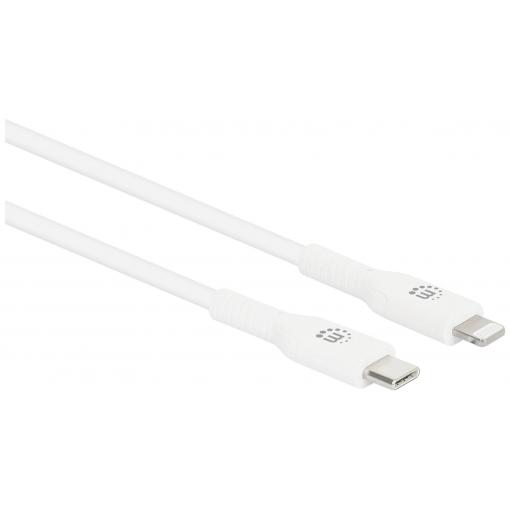 Manhattan USB kabel USB-C ® zástrčka, Apple Lightning konektor 1.00 m bílá 394512