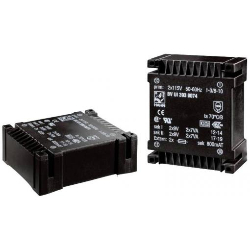 Hahn BV UI 396 0101 transformátor do DPS 2 x 115 V 2 x 6 V/AC 30.0 VA